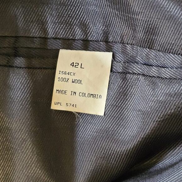 Oscar de la Renta Men's 42L Royal Blue Wool Blazer Sport Coat 2 Button - Picture 6 of 7